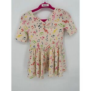 Dotdotsmile Girls Dress Size 6/12 Months Music Notes Print NWT